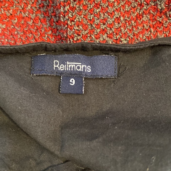 White and Black Floral Cotton Skirt With Zip - Picture 4 of 4